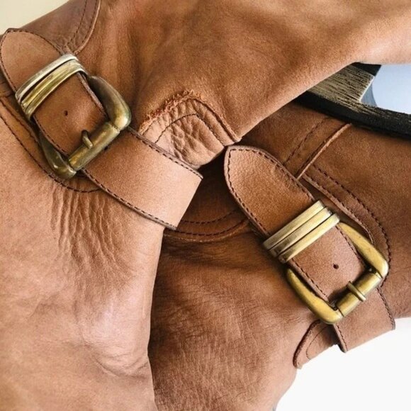 Steve Madden Fyzzle Cognac Moto Boots, size 7.5M π₯Ύ - Picture 5 of 15